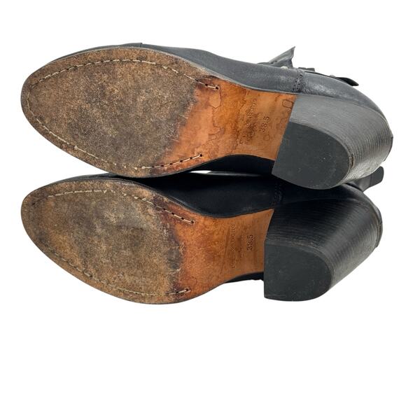 Rag & Bone Kinsey Moto Bootie Strappy SZ 8.5 Women's Black Leather Ankle Boots - Picture 8 of 13